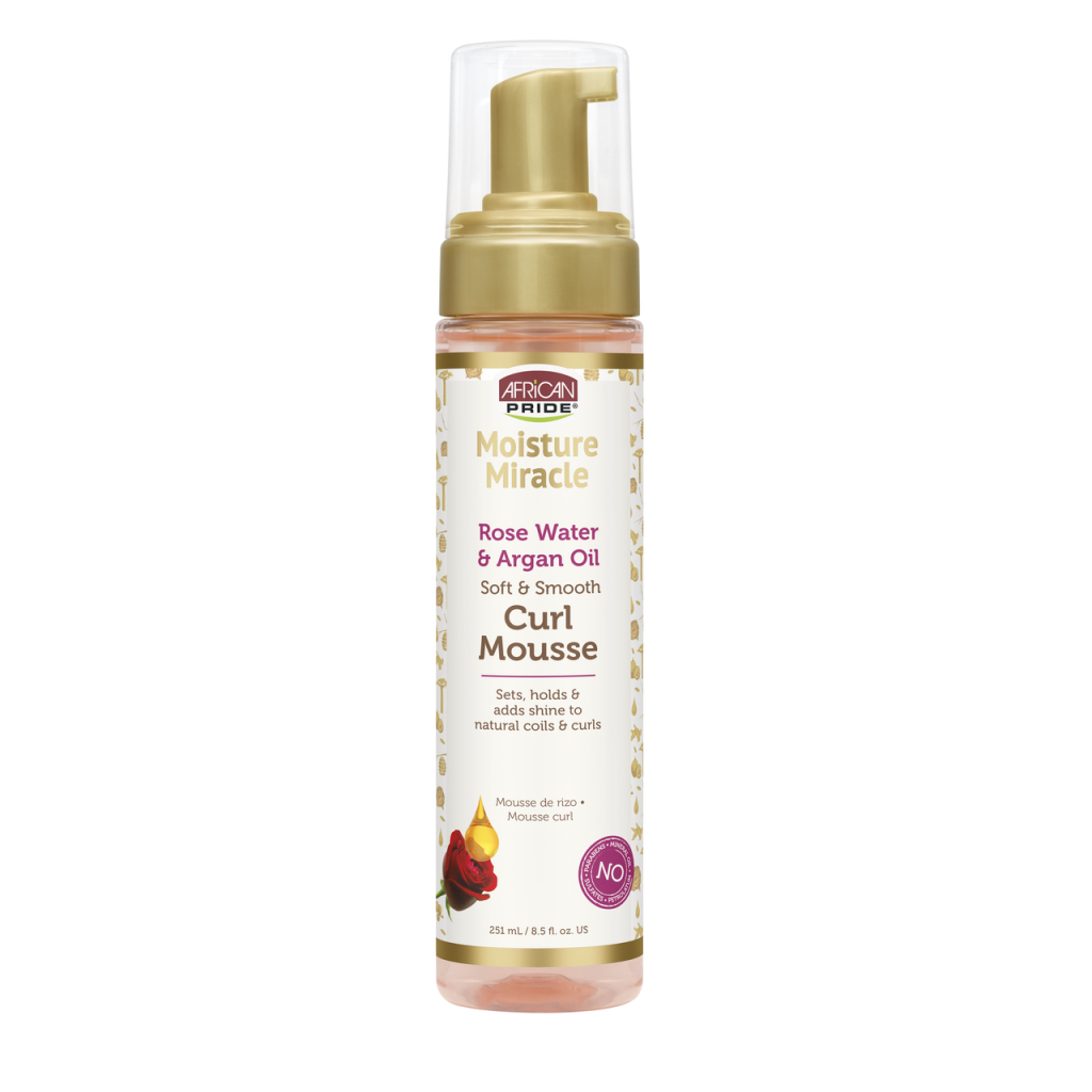 Schiuma per capelli ricci tipo 4 Rose water & Argan Oil da African Pride