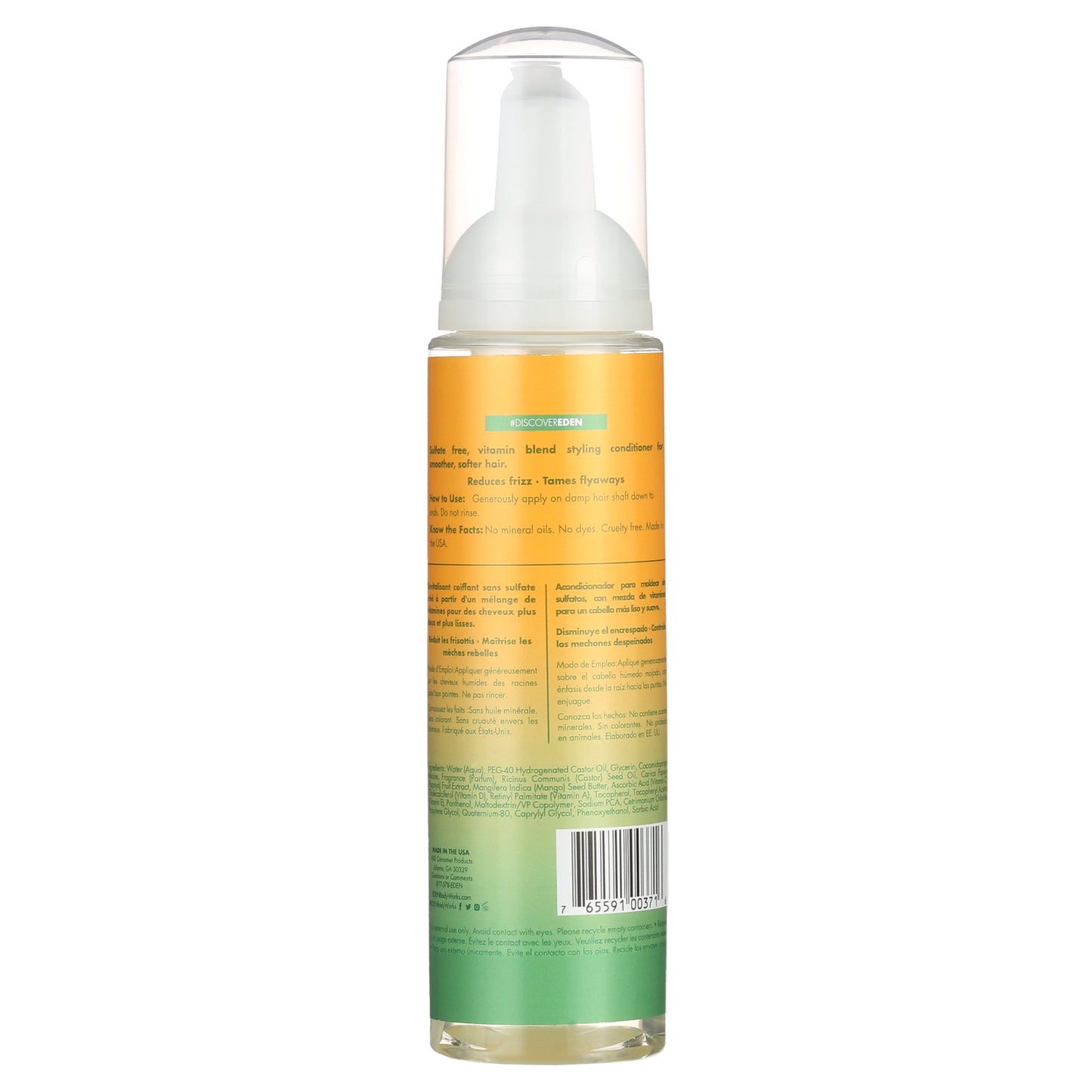 Eden BodyWorks Papaya Castor Foam Conditioner 237 ml, 8 fl oz