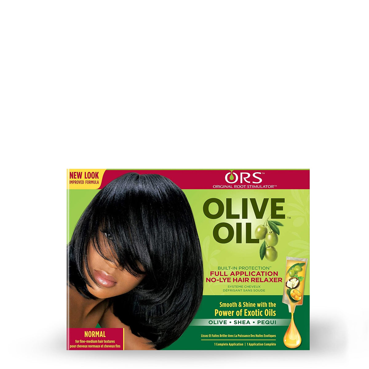 ORS Olive Oil Built-In Protection No-Lye Hair Relaxer Normal Strength kit lisciante per capelli ricci