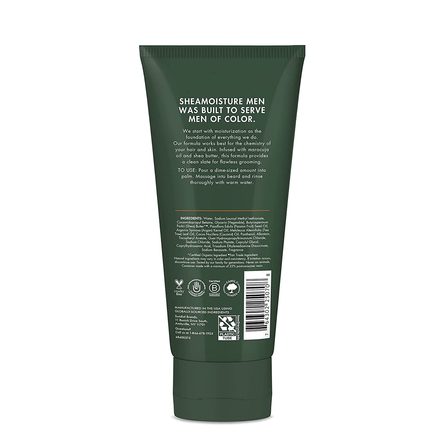 SheaMoisture Maracuja & Shea Butter Beard Wash invigorisce e idratare la barba con ingredienti naturali 177ml