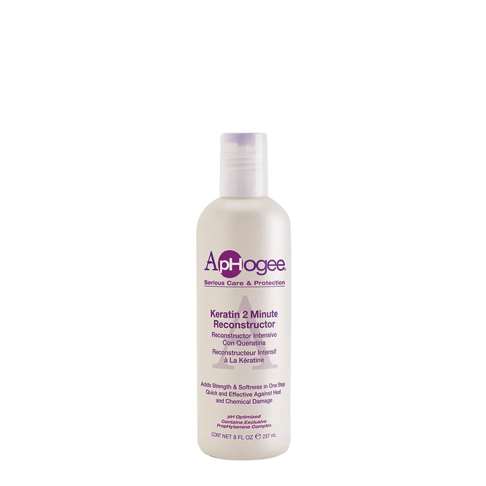 Per un trattamento intensivo che ripara,Aphogee Keratin 2 Min Reconstructor è ideale per capelli afro danneggiati e indeboliti,237ml