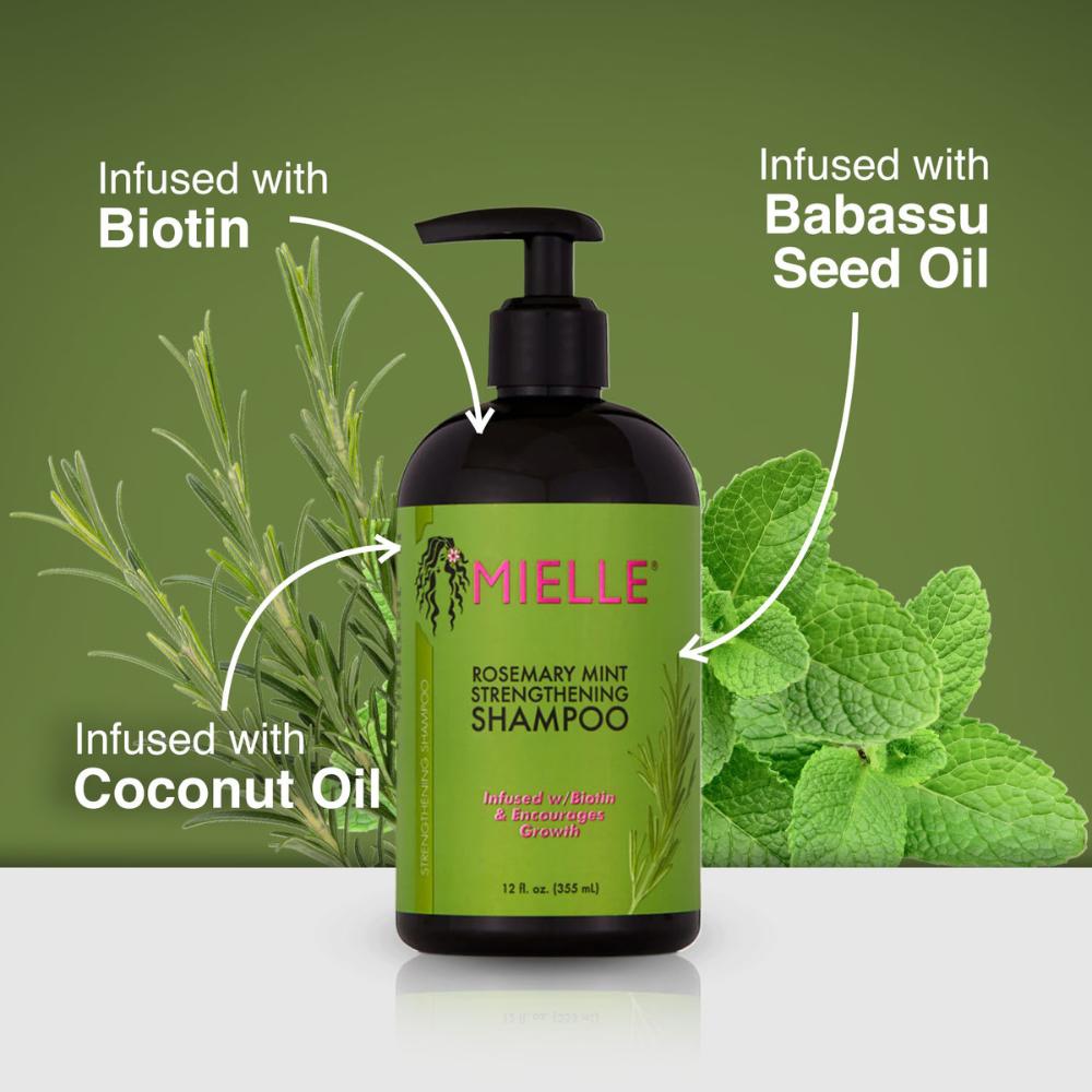Mielle Organics Rosemary Mint Strenthening Shampoo 12oz,355ml