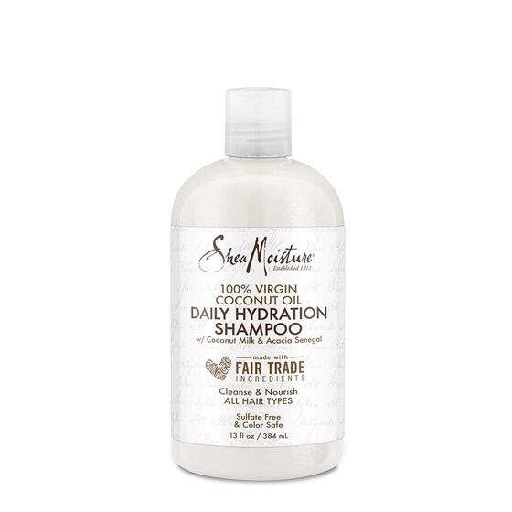 SheaMoisture Daily Hydration Shampoo deterge delicatamente,idrata i ricci e formulato senza solfati 384ml.