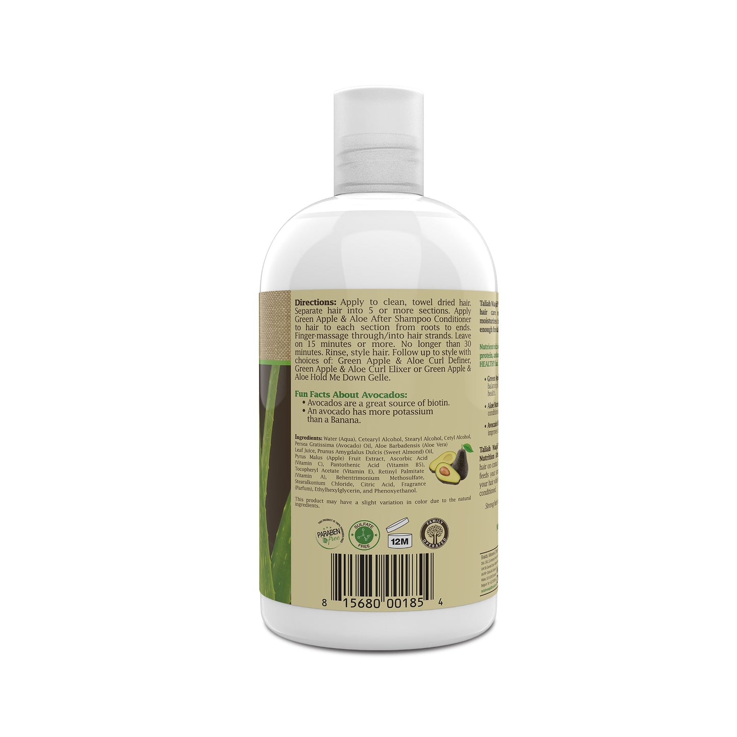 Taliah Waajid Green Apple & Aloe, Apple Nutrition After Shampoo Conditioner nutrire e rafforza i ricci. 355ml