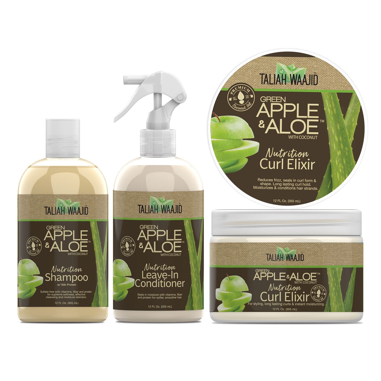 Taliah Waajid Green Apple & Aloe Nutrition Curl Elixir 355ml,12 floz