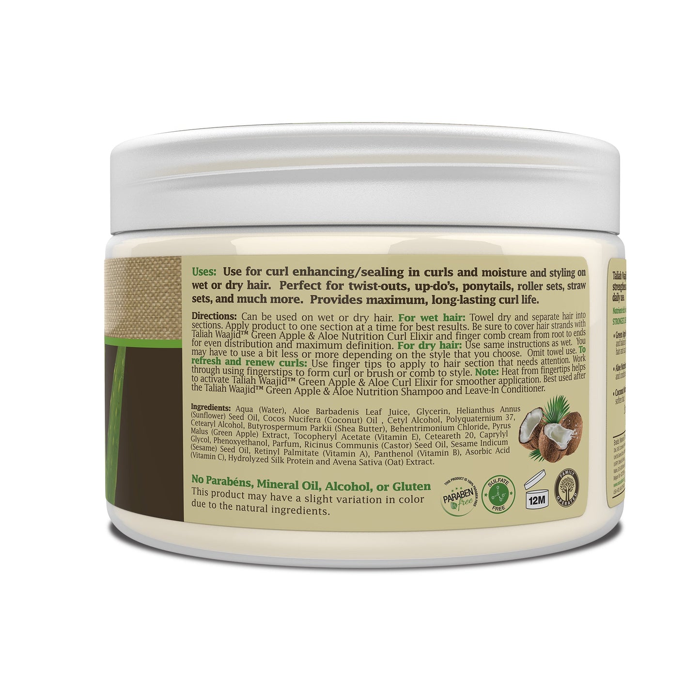 Taliah Waajid Green Apple & Aloe Nutrition Curl Elixir 355ml,12 floz