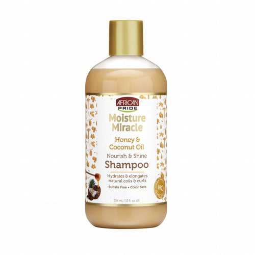 African Pride Moisture Miracle Honey and Coconut Shampoo 12FLOZ, 354ML