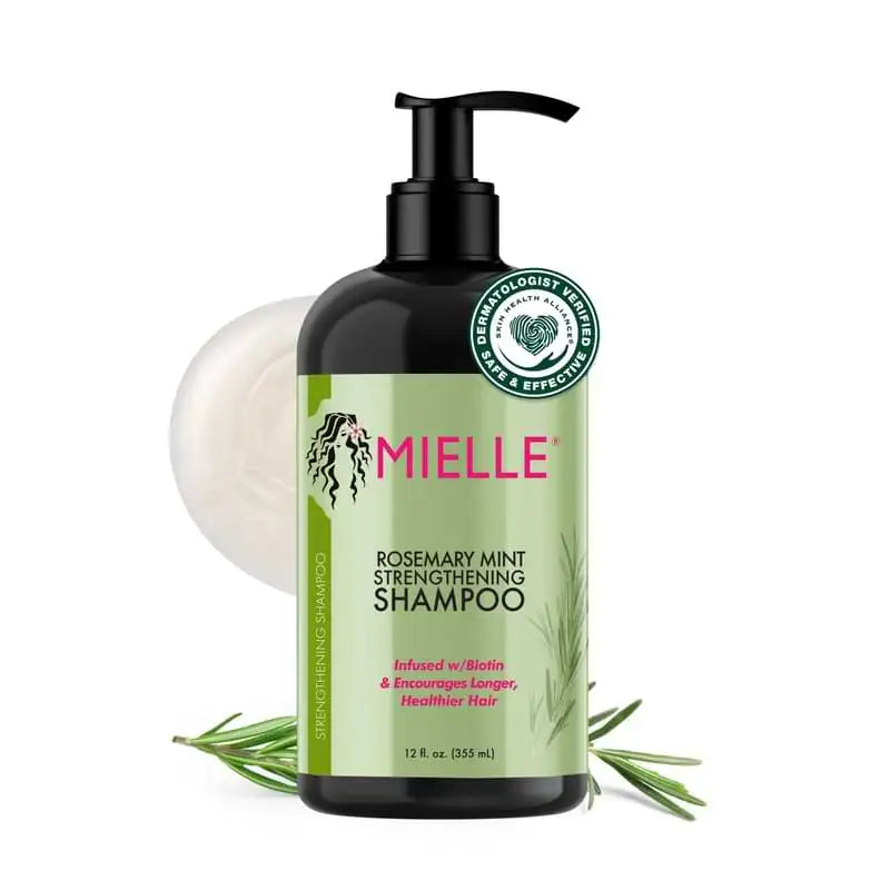 Mielle Organics Rosemary Mint Shampoo rimuove accumuli di prodotti, fortificare e  rinforzare i ricci indeboliti,355ml.