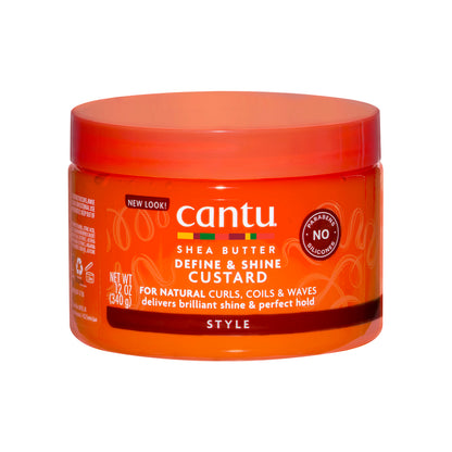 Cantu Sheabutter für natürliches Haar, Define &amp; Shine Custard, 340 g,