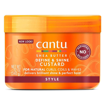 Cantu Sheabutter für natürliches Haar, Define &amp; Shine Custard, 340 g,