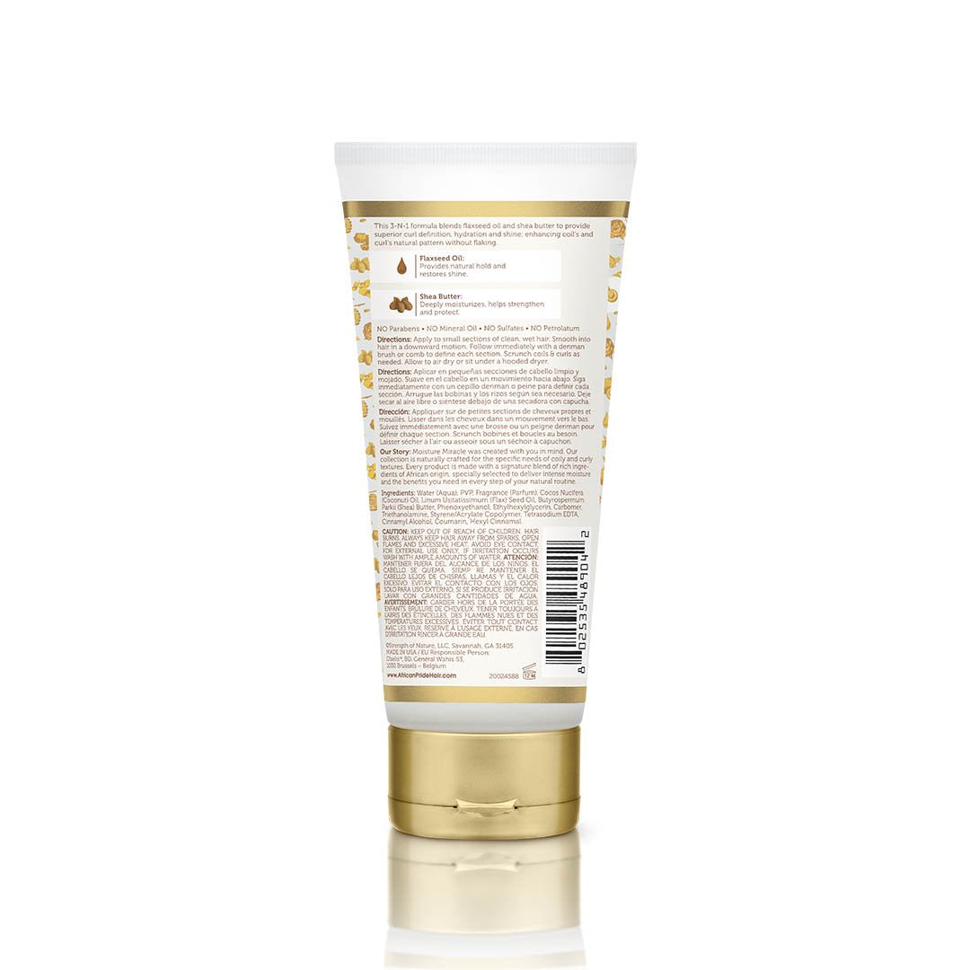 African Pride Moisture Miracle [Flaxseed Oil & Shea Butter] Gel N' Cream 170g 6 Oz.