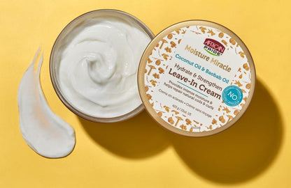 African Pride Miracle d'Hydratation Crème Sans Rinçage avec Huile de Coco et Huile de Baobab 425 g