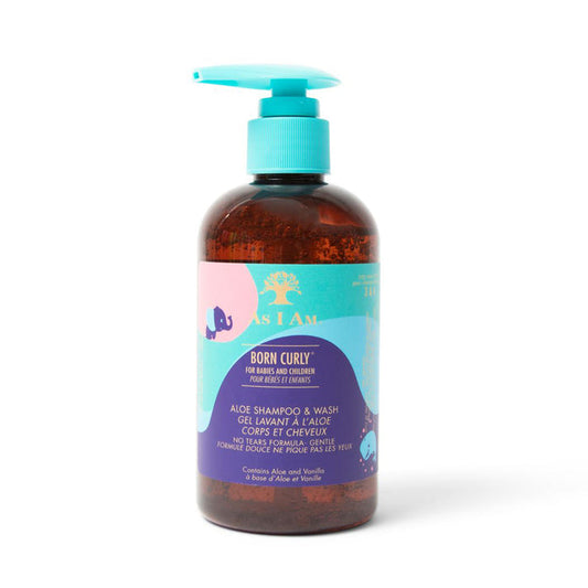 As I Am Born Shampooing et lavage à l'aloe bouclé 8floz, 240 ml