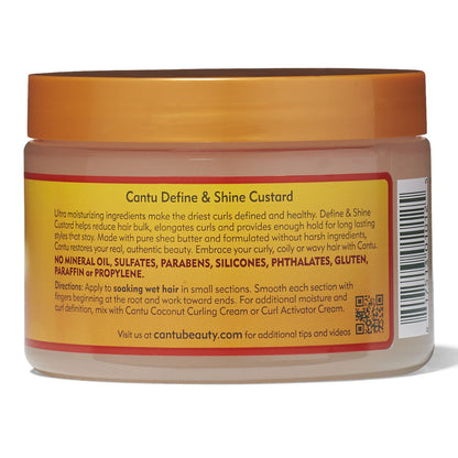 Cantu Sheabutter für natürliches Haar, Define &amp; Shine Custard, 340 g,