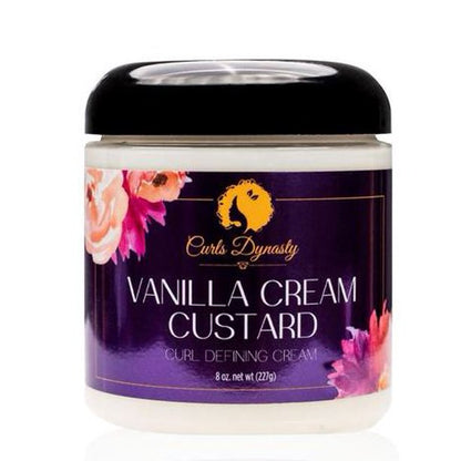 Curls Dynasty Vanilla Cream Custard Feuchtigkeitsspendende Frizz Control Haarstylingcreme, 237 ml