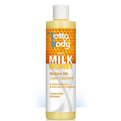 Acondicionador en crema Lottabody Milk &amp; Honey Restore Me 300 ml, 10.1 oz