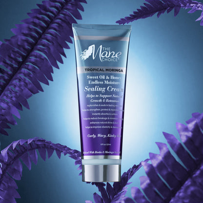 La Choix de Mane Huile de Moringa Tropicale et Crème Hydratante et de Scellement au Miel 237ml,8oz