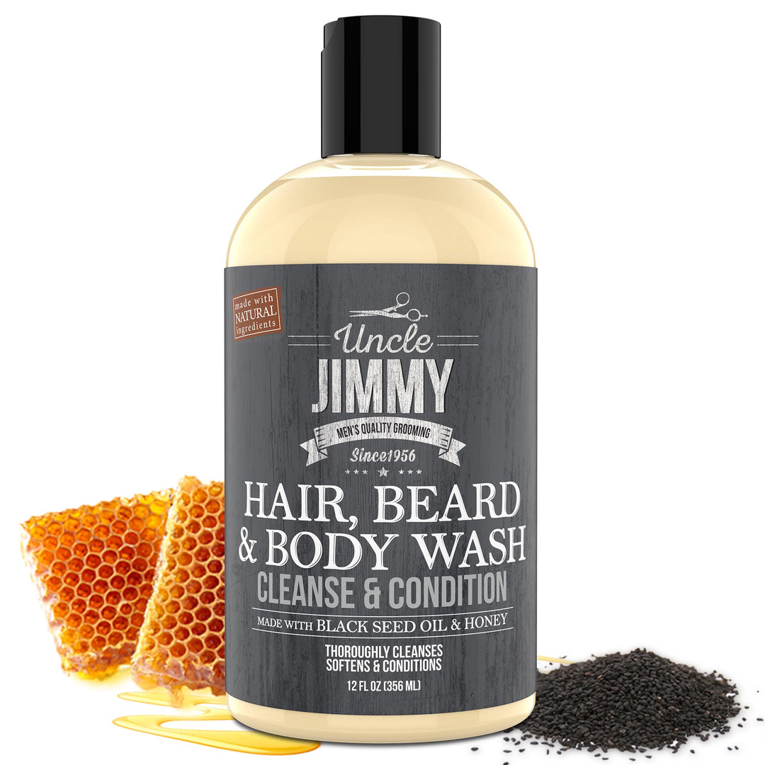 Nettoyant cheveux, barbe et corps Uncle Jimmy 12oz 356ml