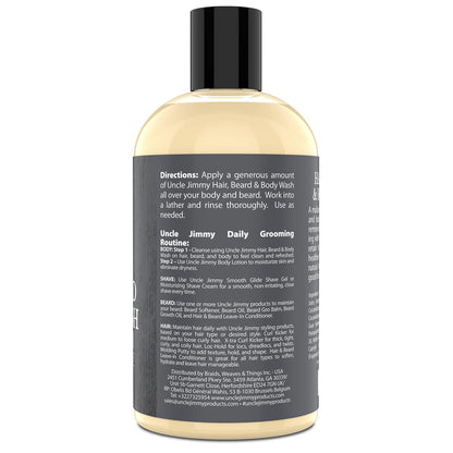 Uncle Jimmy Haar-, Bart- und Körperwaschmittel, 356 ml, 12 oz