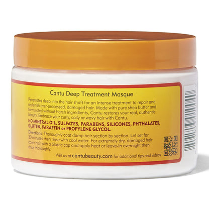 Mascarilla de tratamiento profundo reparadora intensiva con manteca de karité Cantu para cabello natural, 340 g