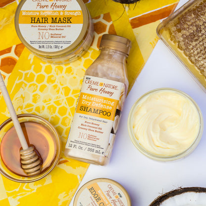 Champú hidratante para cabello seco Creme of Nature Pure Honey (355 ml, 12 oz)