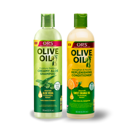 Champú cremoso hidratante ORS con aloe y aceite de oliva, 370 ml