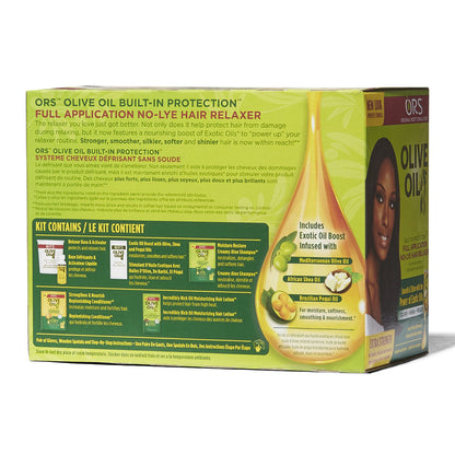 Alisador capilar sin lejía con protección incorporada de aceite de oliva ORS, extra fuerte, 184 g