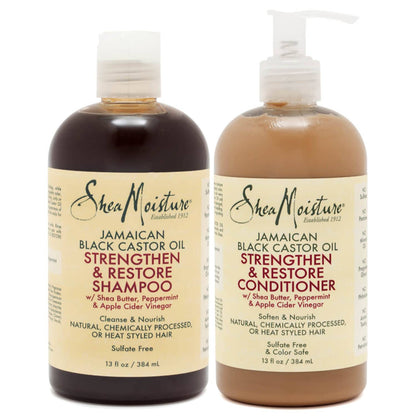 Shampooing Shea Moisture Renforçant à l'Huile de Ricin Jamaïcain –384 ml