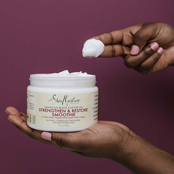 Shea Moisture Jamaikanisches schwarzes Rizinusöl stärkt und regeneriert den Smoothie, 340 g