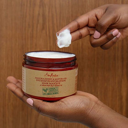 Masque capillaire hydratant intensif SheaMoisture au miel de Manuka et à l'huile de Mafura 354ml 12 floz