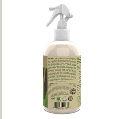 Après-shampooing sans rinçage Taliah Waajid Green Apple & Aloe Nutrition 12oz, 355ml