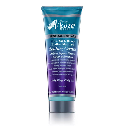 La Choix de Mane Huile de Moringa Tropicale et Crème Hydratante et de Scellement au Miel 237ml,8oz