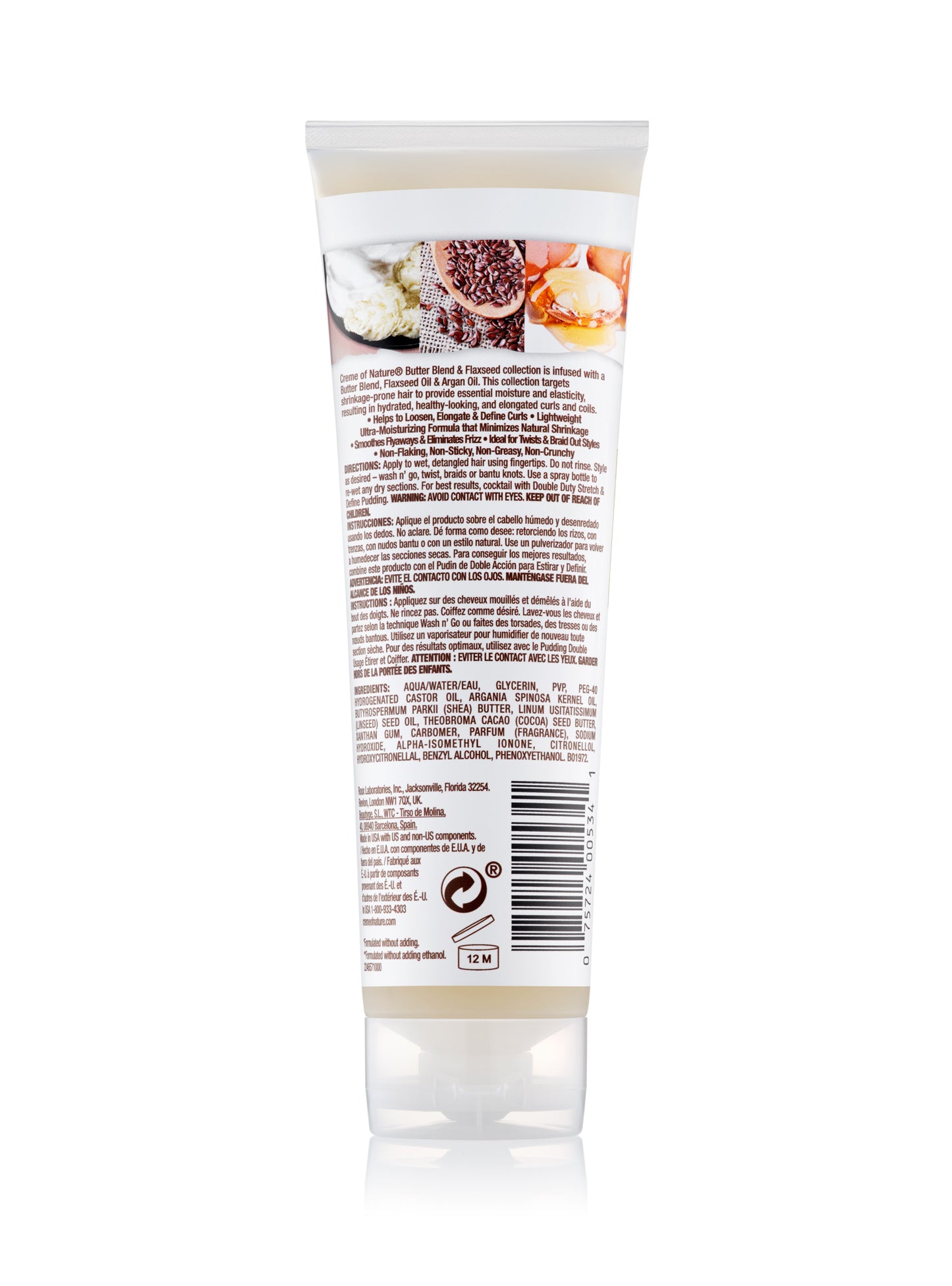 Creme of Nature Butter Blend & Flaxseed Elongate & Define Styling Cream Jelly, 8.45oz, 248ml